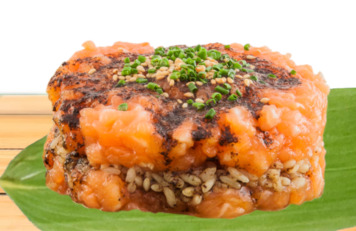 Tartar de salmón con trufa